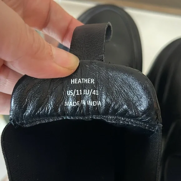 New Saint G Black Leather Heather Bootie - Picture 5 of 8